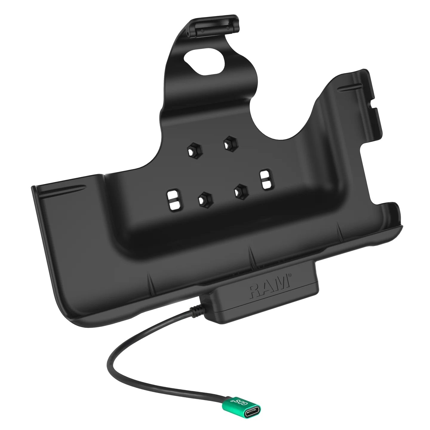Side view of RAM-HOL-SAM52CPU dock with USB C Connector