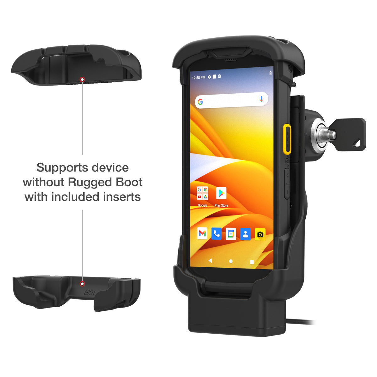 RAM Key-Locking Form-Fit Powered Dock for Zebra TC73 & TC78 – RAM-HOL-ZE17L-1U