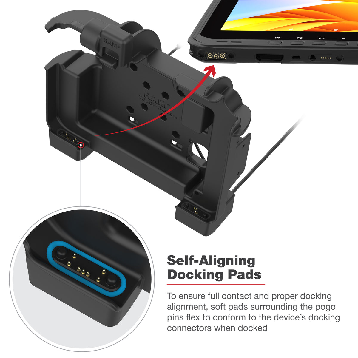 RAM Powered Dock for Zebra ET60 & ET65 Tablets – RAM-HOL-ZE25PU