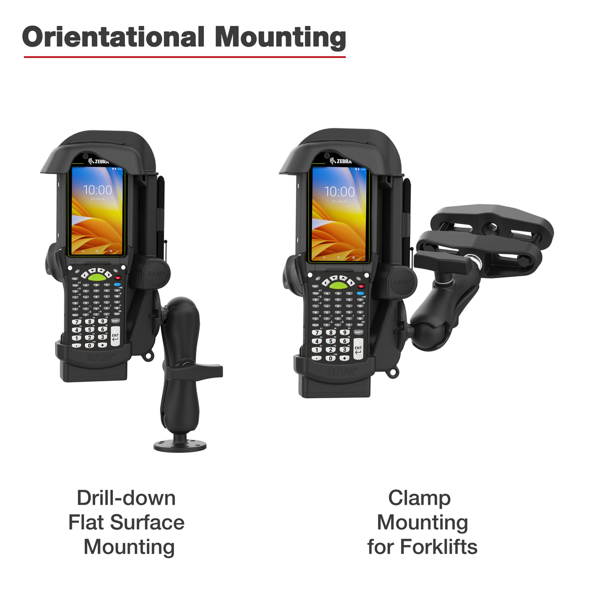 RAM Quick-Draw Spring-Loaded Holder for Zebra MC9400 & MC9300 – RAM-HOL-ZE32U