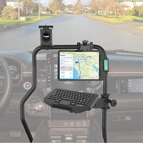 RAM Tough-Bar Vehicle Mounting Base for 2019-2026 Ram 2500-5500 with Center Console & 14.4" Display – RAM-TB-42