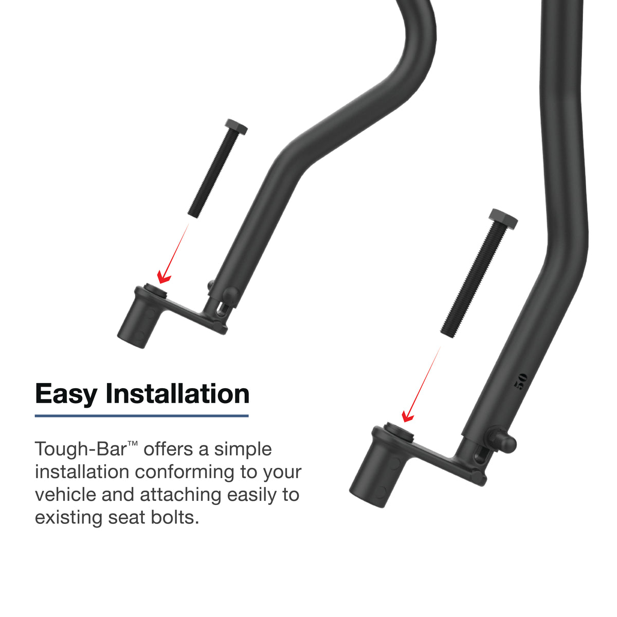 RAM Tough-Bar Vehicle Mounting Base for 2016-2023 Toyota Tacoma with 6.1", 7" or 8" Display – RAM-TB-50