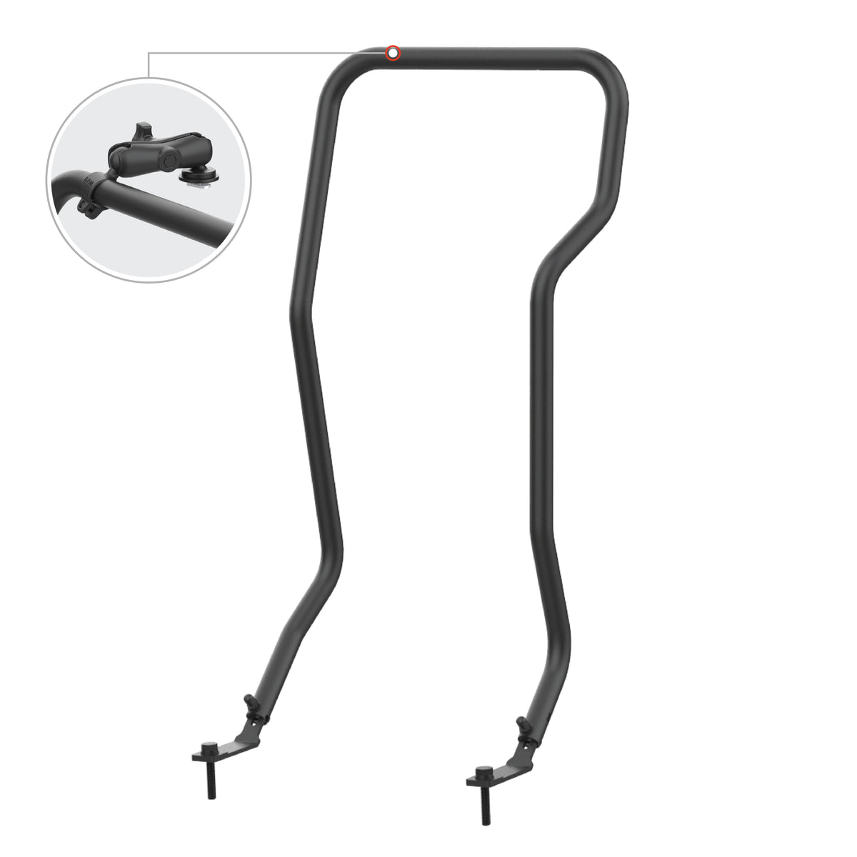 RAM Tough-Bar Vehicle Mounting Base with Track Ball Bases for 2018-2023 Jeep Wrangler & 2020-2023 Gladiator – RAM-TB-9-TRA1