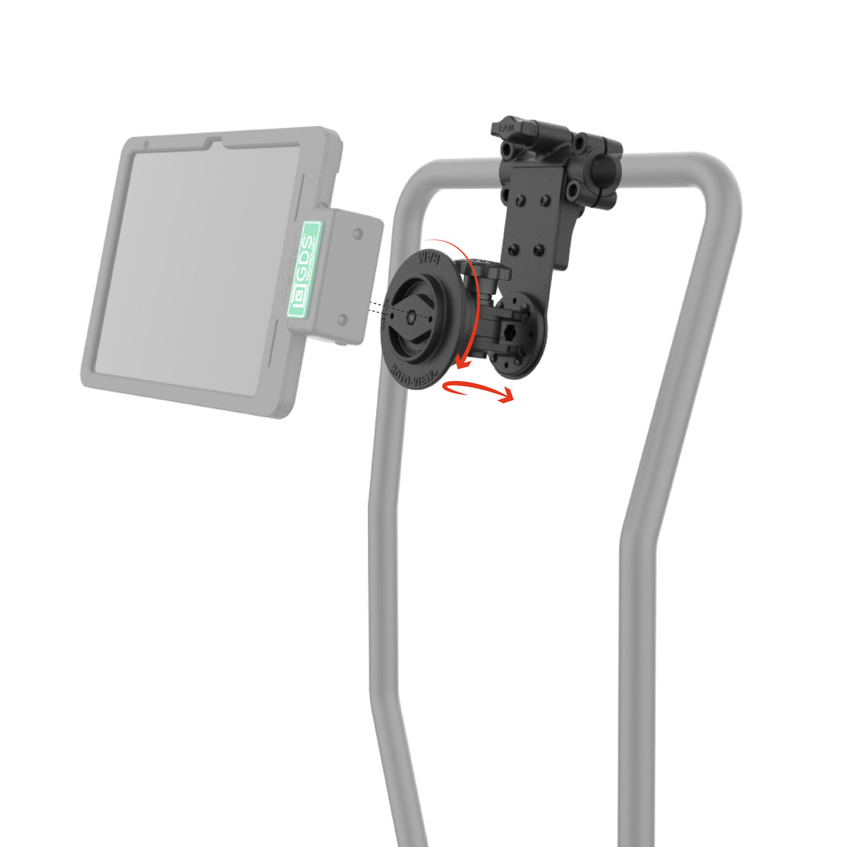 RAM Friction Hinge Mount for Tough-Bar with Roto-View & Pivot Feature – RAM-TB-FH1-PV4-ROTO1U