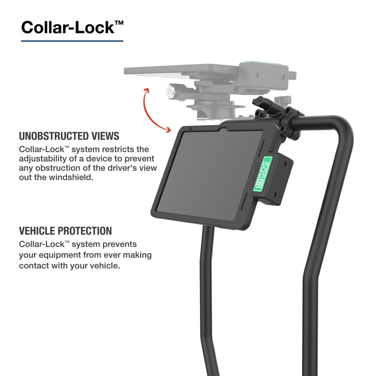 RAM Friction Hinge Mount for Tough-Bar with Roto-View – RAM-TB-FH1-ROTO1U