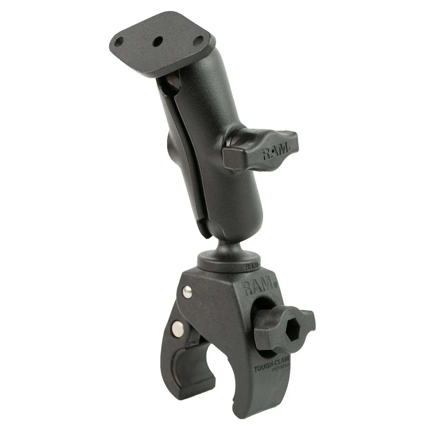 RAM® Tough-Claw™ Small Rail Clamp Mount with Diamond Plate & Medium Arm