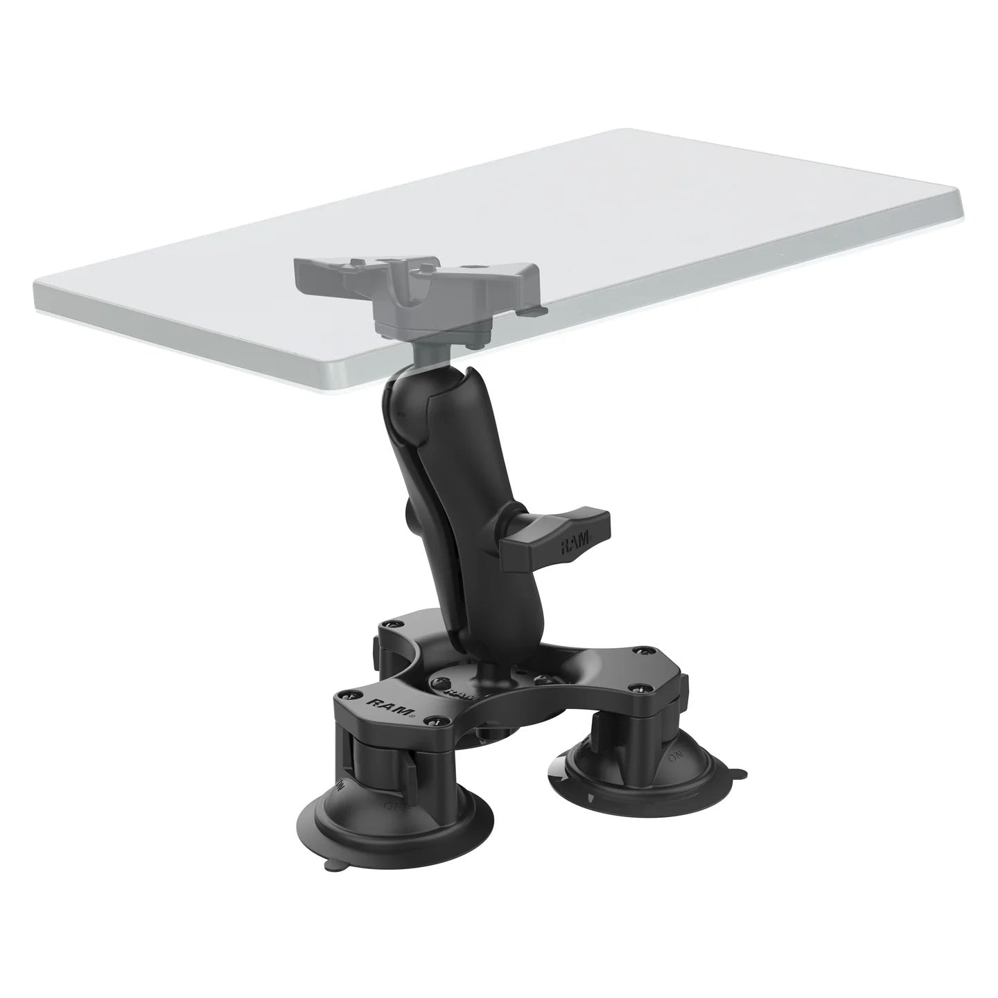 Heavy-Duty Triple Suction Mount for Starlink Mini – RAM® Twist-Lock™ C-Size Kit