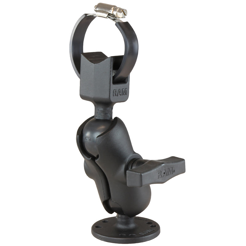RAM Trolling Motor Stabilizer Mount with Short Arm Strap Base