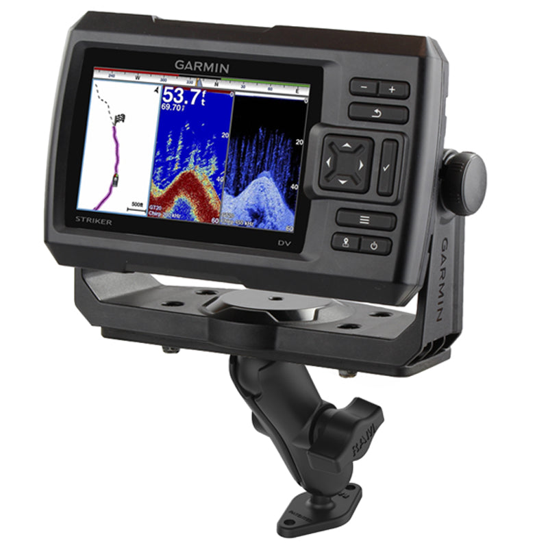 RAM Drill Down Diamond Base Mount with Universal Plate for Marine Electronics