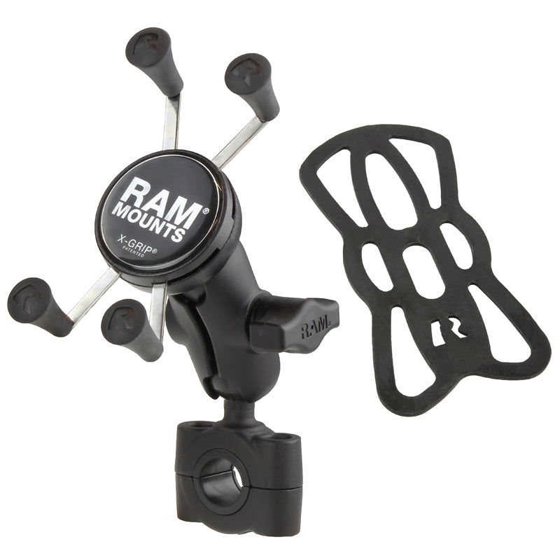 RAM X-Grip Phone Mount with Torque Medium Rail Base – Short Arm