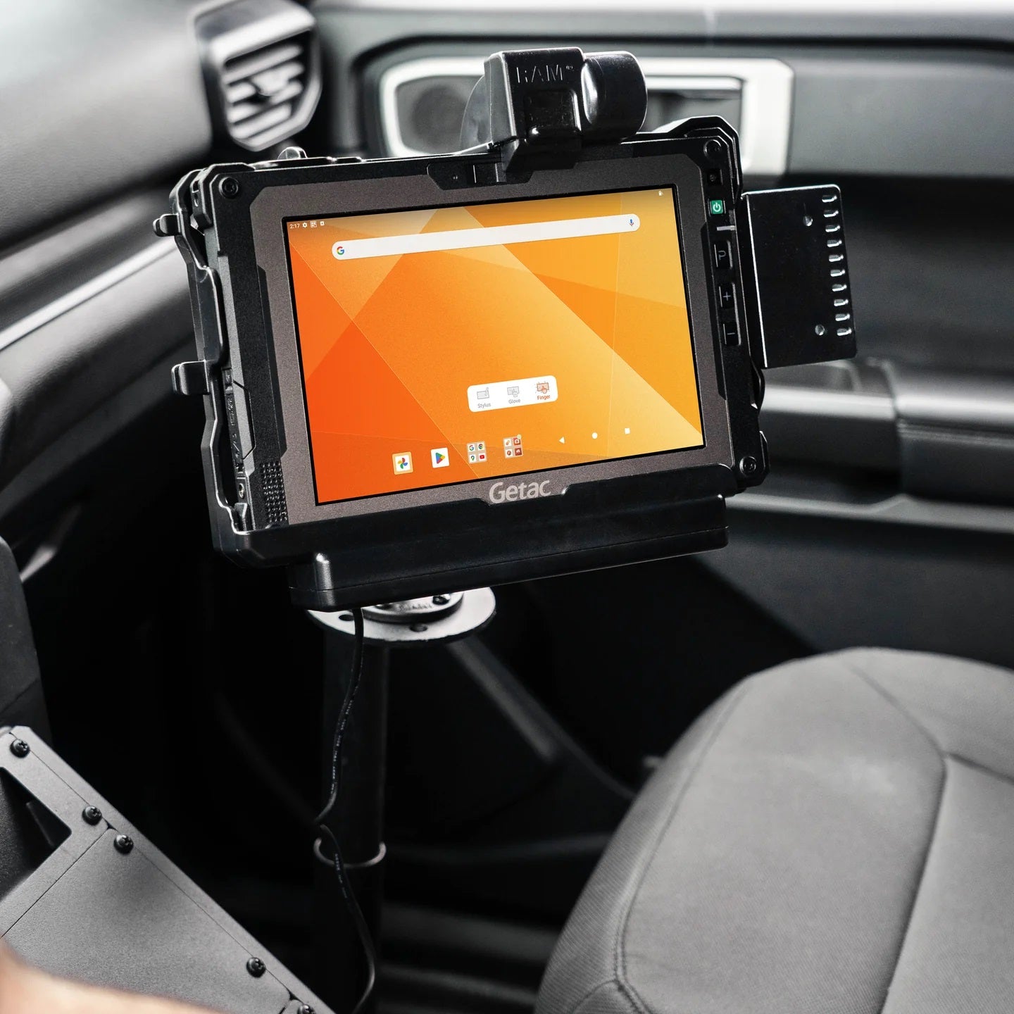 RAM Form-Fit Powered Dock with Charging Connector for Getac ZX80 Rugged Tablet