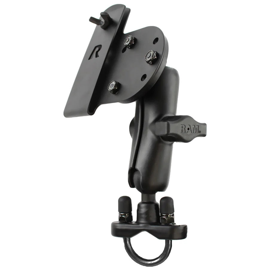 RAM® Handlebar U-Bolt Double Ball Gun Holster Mount – Adjustable Firearm Clip for ATVs, Motorcycles & UTVs