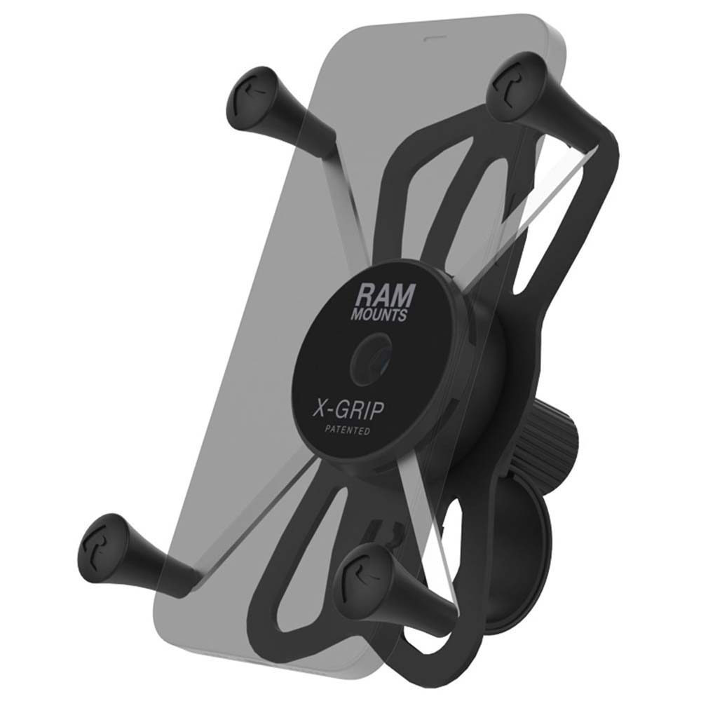 RAM® Large X-Grip® Phone Mount with Tough-Strap™ Low-Profile Motorcycle & Bike Handlebar Base