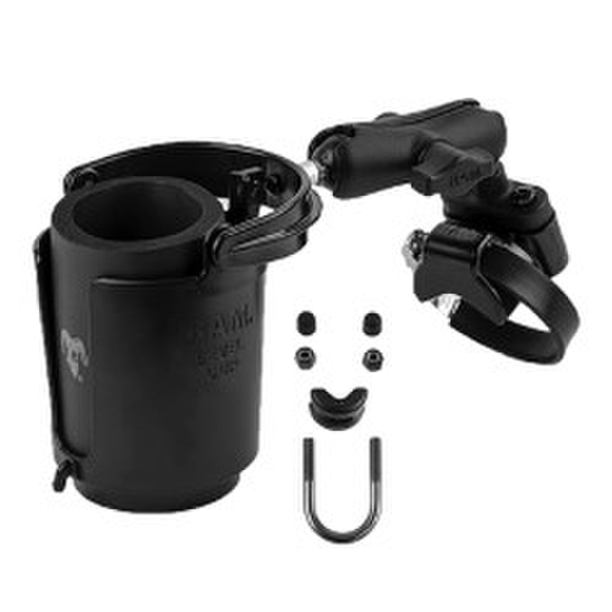 RAM ATV/UTV Rail Base Mount with Level Cup 16oz Drink Holder