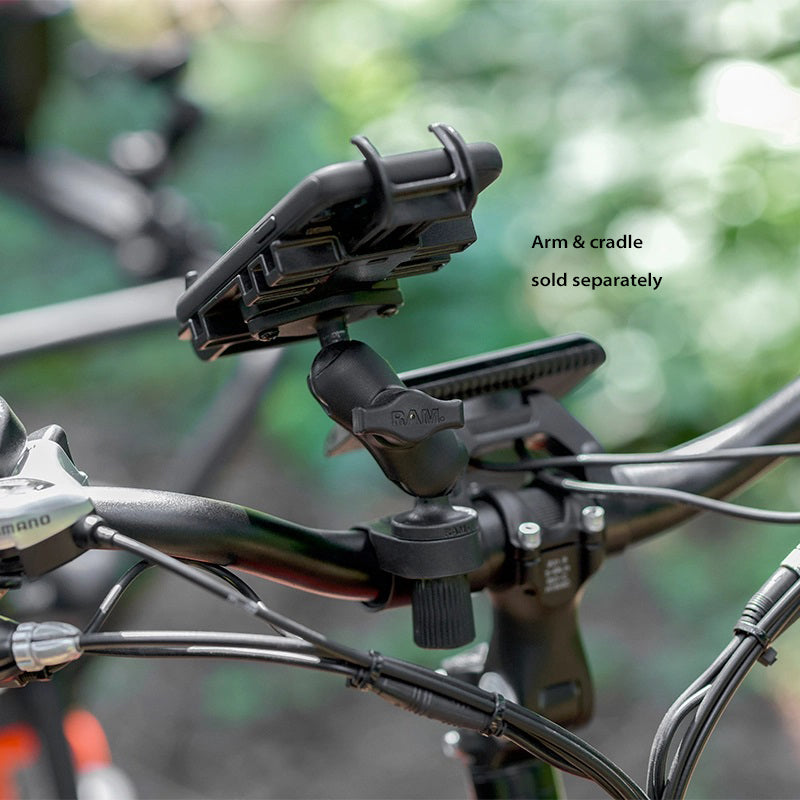 RAM Tough-Strap Handlebar Base with B Size 1" Ball for Bikes & E-Bikes | RAP-B-460U