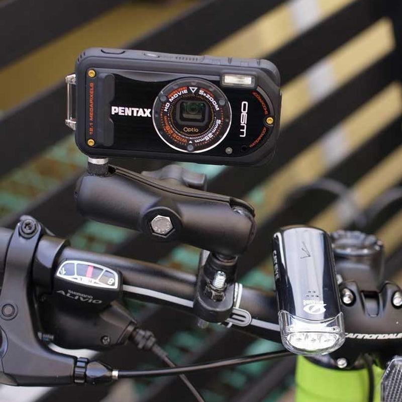 RAM 1" Ball Handlebar / Rail U-Bolt Mount with & 1/4" -20 Threaded Stud