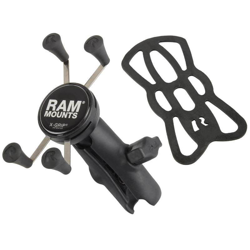 RAM X-Grip® B-Size Phone Holder Kit with Composite Double Socket Arm – Universal Smartphone Mount