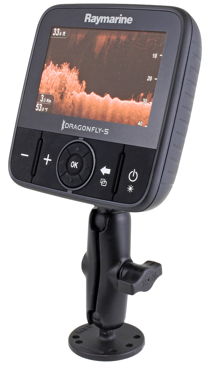 RAM Flat Surface Mount with M6 Bolt for Raymarine Dragonfly and More