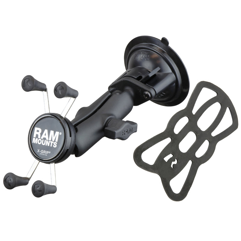 RAM® X-Grip® Windshield Phone Mount with Twist-Lock™ Suction Cup – Adjustable Universal Holder for Cars, Trucks, & Fleet Vehicles