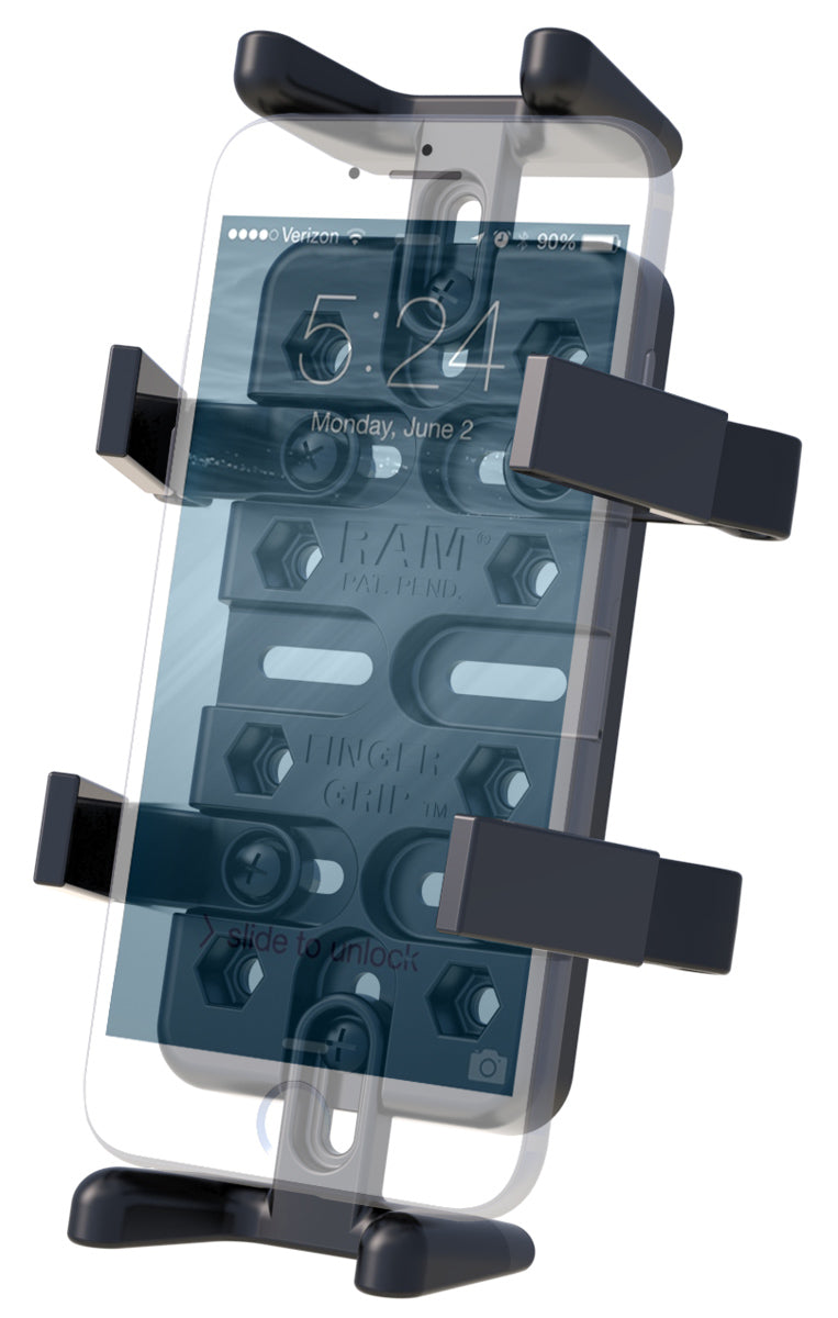 RAM Flex Adhesive Dashboard Mount with Finger Grip Universal Cell Phone Holder