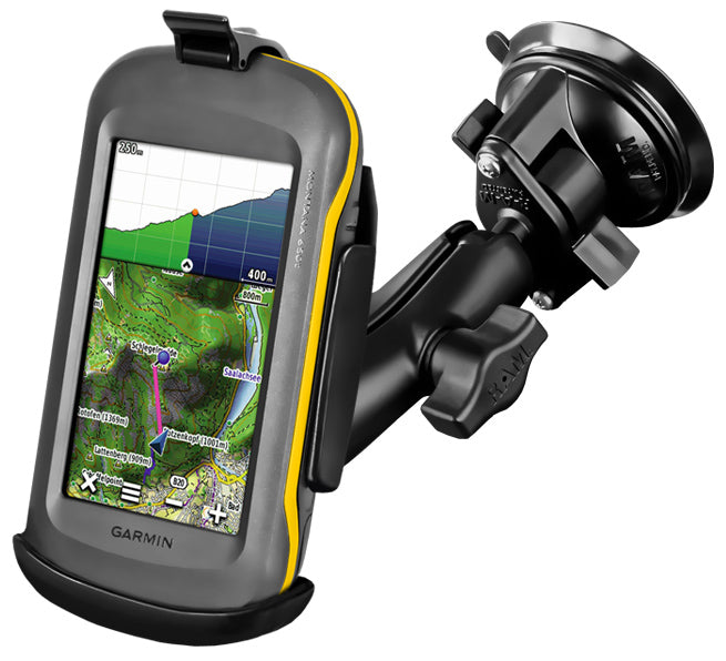RAM Twist-Lock Suction Cup 1" Ball Mount for Garmin Montana 600 Series