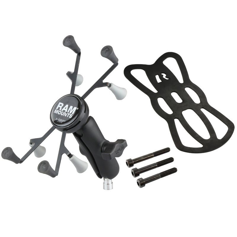 RAM Motorcycle M8 Clamp Base Mount with X-Grip Holder for 7" - 8" Tablets