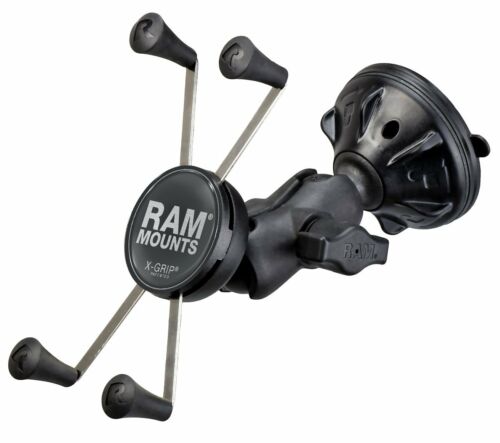 RAM Composite Suction Cup Short Mount with Larger Phones/GPS X-Grip Holder