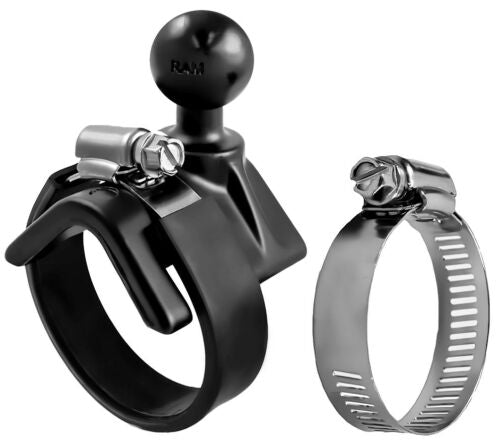 RAM Strap Hose Clamp Base with 1" Ball