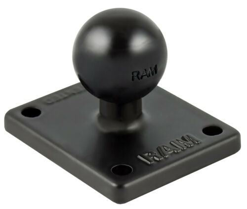 RAM Mount Rectangular 2" x 1.7" AMPS Base with 1" Ball