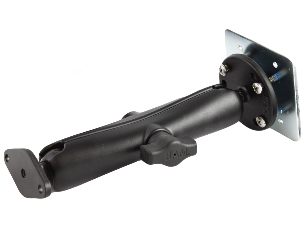 RAM Drill Down Long 1" Ball Mount with Diamond Base and Backer Plate
