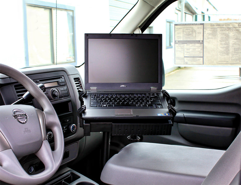 RAM Custom No-Drill Laptop Mount for Toyota Tundra, Nissan NV