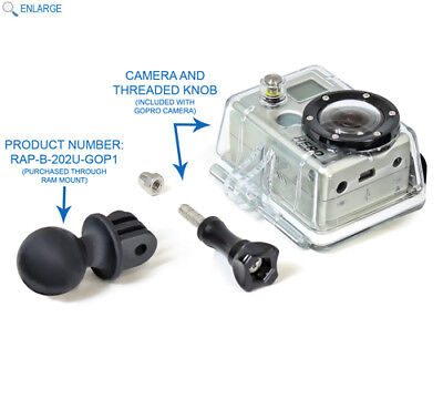 RAM Mount Ball Adapter for GoPro and other Action Cameras