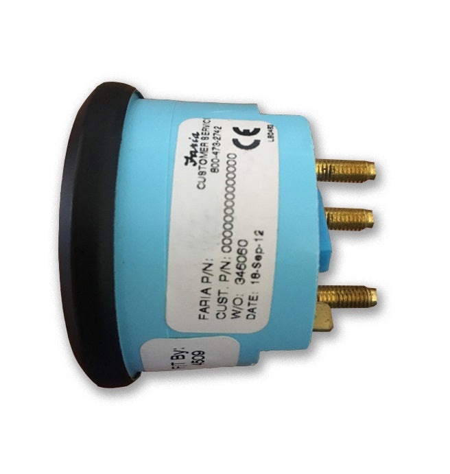 -Inch Black Euro Gauge for Measuring Water Temperature (100-250°F)