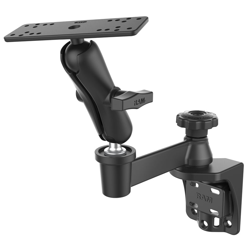 RAM 6" Swing Arm Mount with 6.25" X 2" Rectangle Plate and Vertical Mounting Base