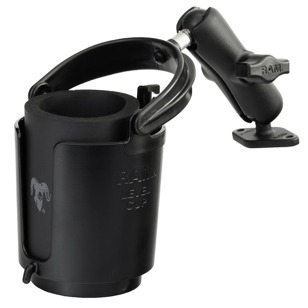 RAM Level Cup 16oz Drink Holder with Drill-Down Diamond Base