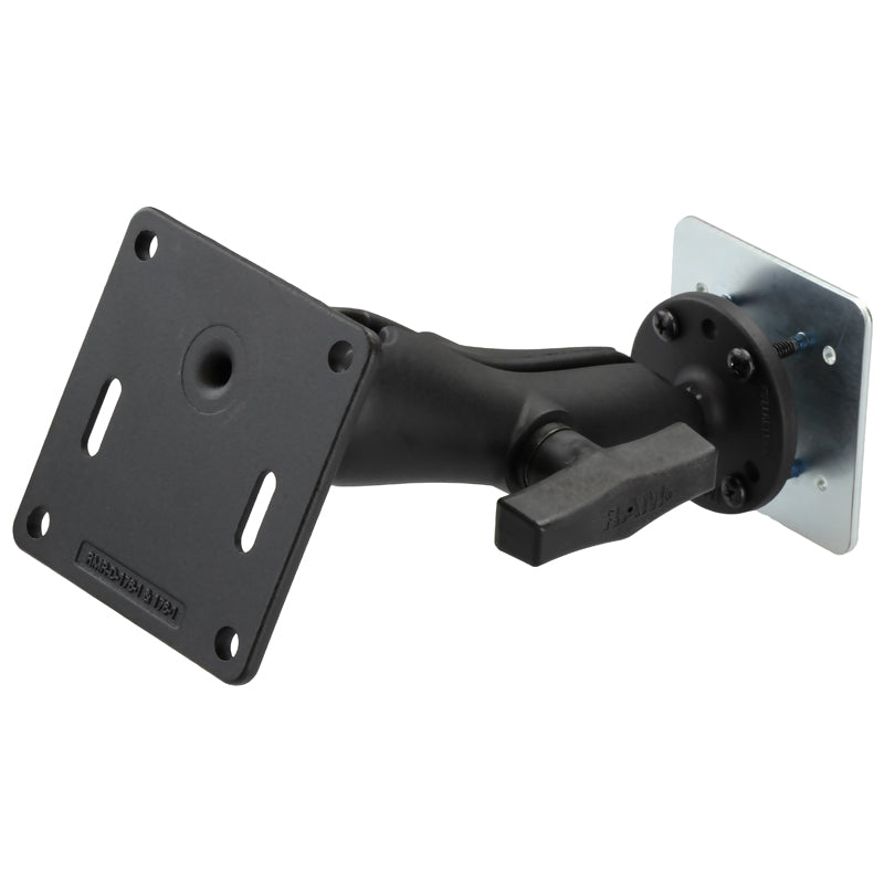 RAM 75mm x 75mm VESA Plate with 1.5" Ball, Medium Arm Mount and Steel Backer Plate