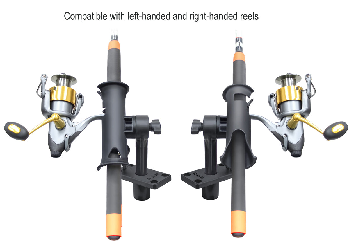 RAM Tube Jr. Fishing Rod Holder with 4" Spline Post and Flush Base