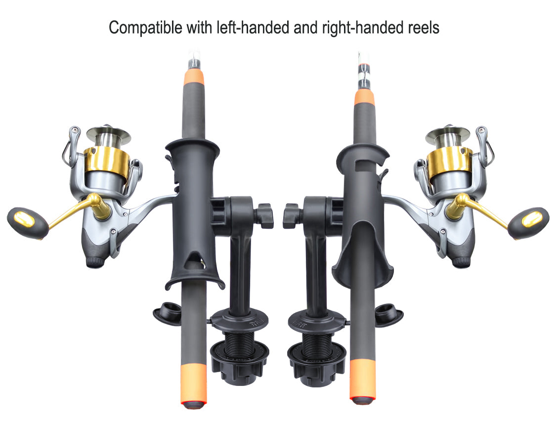 RAM Tube Jr. Fishing Rod Holder with 6" Spline Post and Round Flush Base