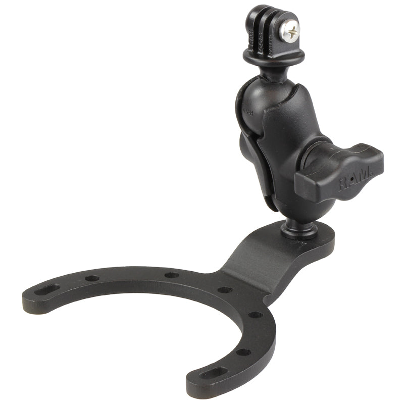 RAM Motorcycle Gas Tank Large Base w/ Short Arm and Custom GoPro Hero Adapter