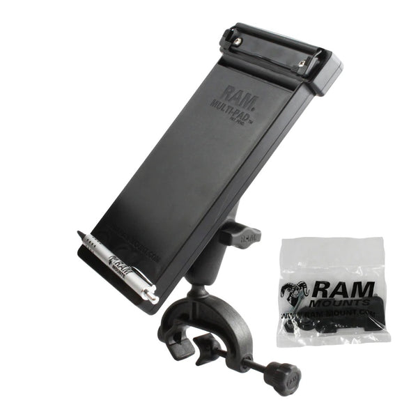 RAM Yoke Clamp Composite Mount with Multi-Pad Universal Notepad Holder