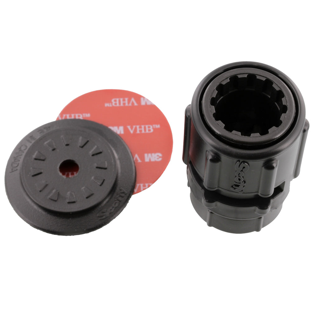 Scotty 2 Inch Stick-On Accessory Mount with Gear-Head