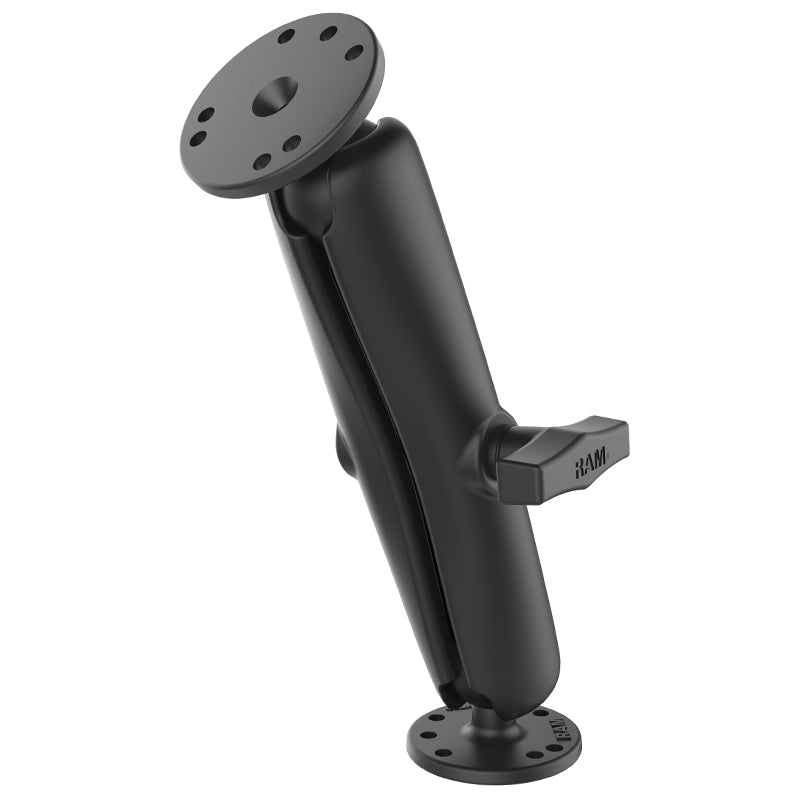 RAM Flat Surface Long Mount with Two Round 1.5 Inch Ball Bases