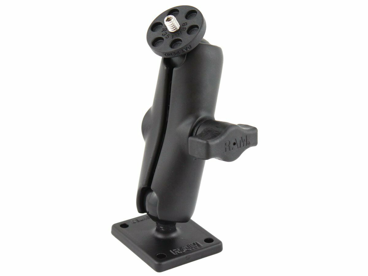 RAM Square Base Drill Down Mount with Threaded 1/4" - 20 Camera Adapter