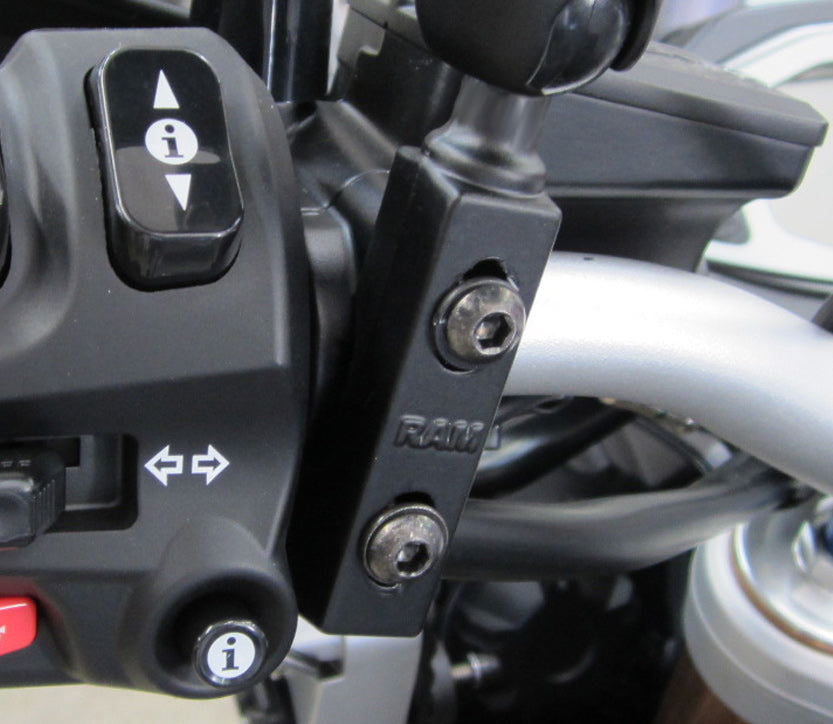 RAM Motorcycle Clutch / Brake Reservoir Mount Base with 1" Ball