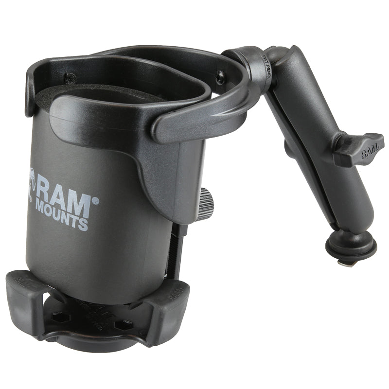 RAM Level Cup XL Long Arm Drink Cup Mount with Track Ball Adapter
