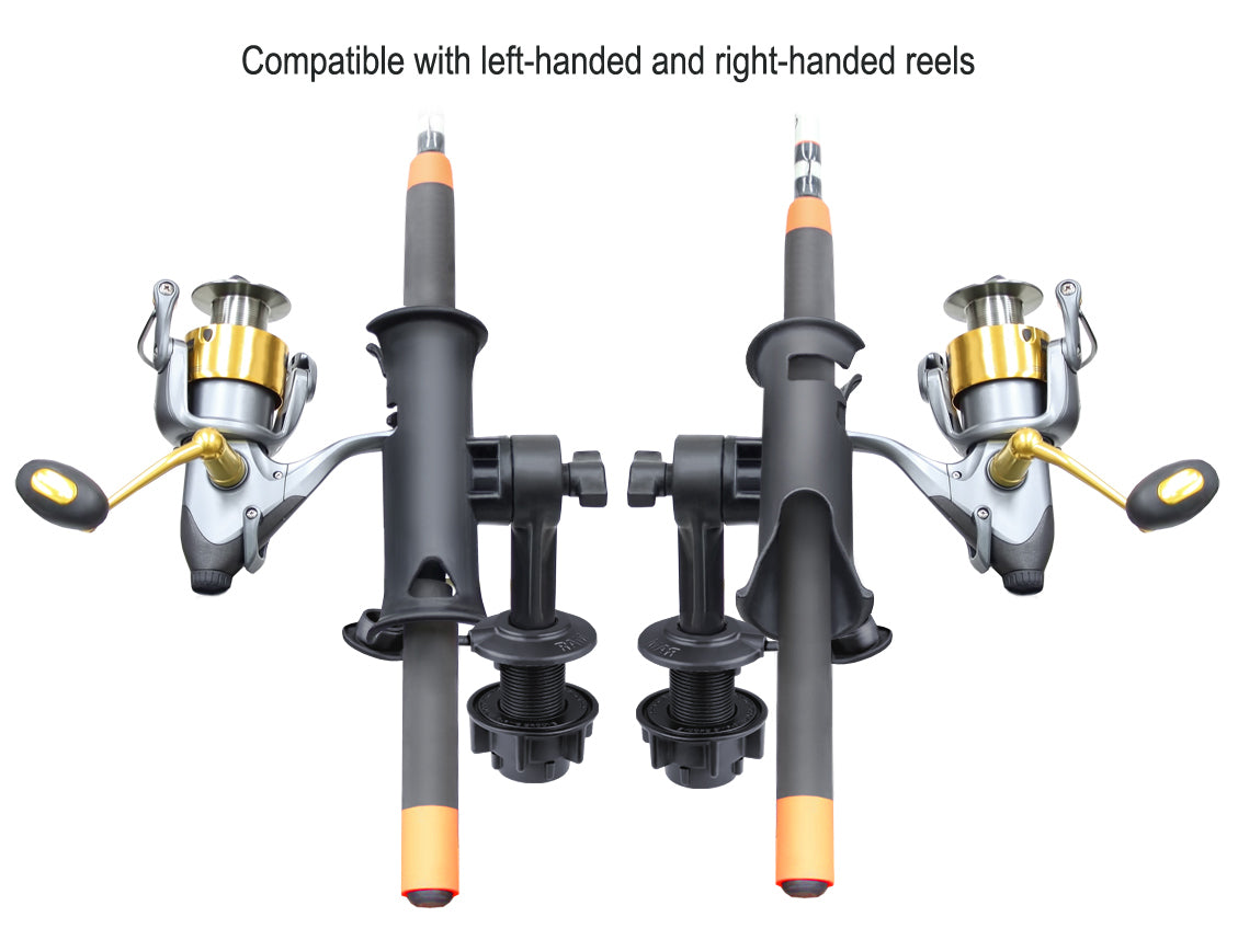 RAM Tube Jr. Fishing Rod Holder with 4" Spline Post and Round Flush Base