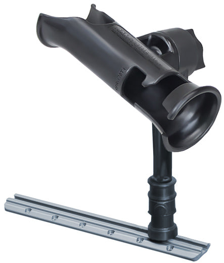 RAM Tube Jr Fishing Rod Holder with 6" Spline Post and Adapt-A-Post Track Base