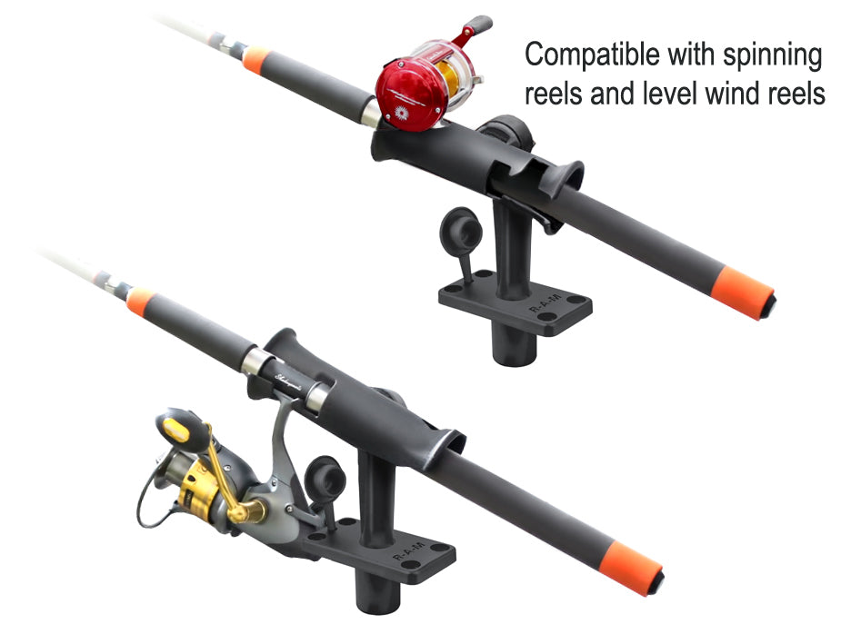 RAM Tube Jr. Fishing Rod Holder with 4" Spline Post and Flush Base