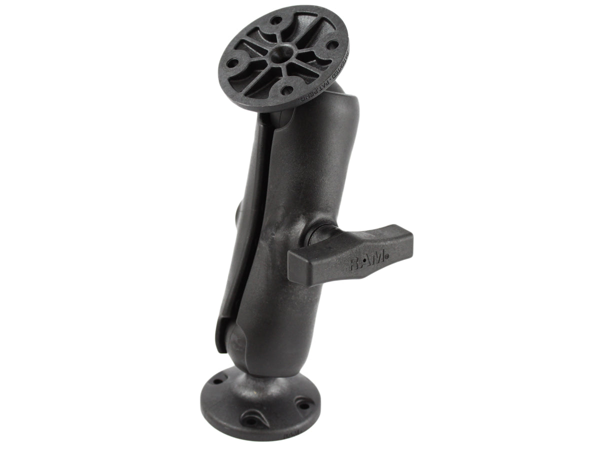 RAM Drill Down Composite Mount with Two Round 1.5 Inch Ball Bases