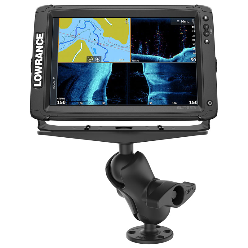 RAM Large Marine Electronics Short Arm Mount with 2.25" Ball Base